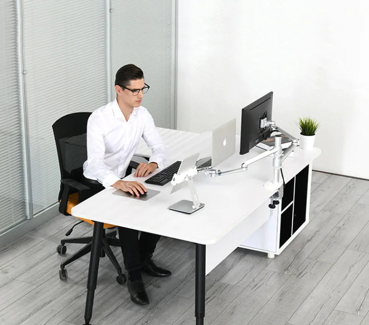 Adjustable Aluminum Desktop Stand for Tablets and Phones